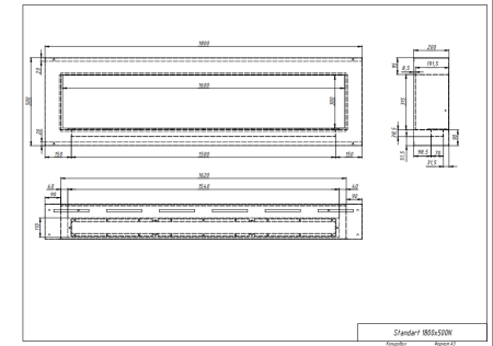 Биокамин "Русский огонь" Лофт 1800N настенный по цене 65 890 руб.
