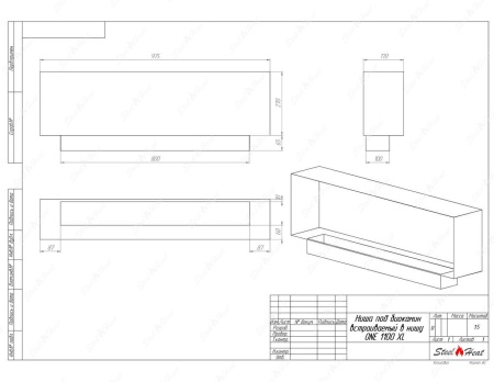 Биокамин SteelHeat ONE-V 1100 XL стекло по цене 46 528 руб.
