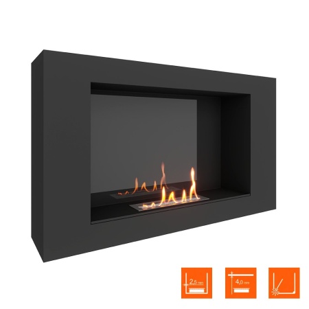 Биокамин SteelHeat WALL LONG 900 LITE черный, стемалит по цене 29 925 руб.