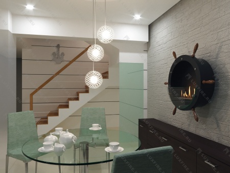 Настенный биокамин Lux Fire "Капитан 500 Н" XS (черный) по цене 49 390 руб.