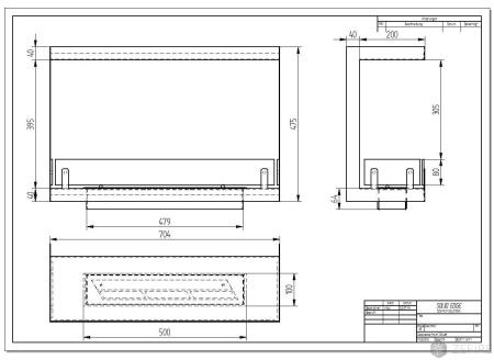 Встраиваемый Биокамин торцевой ZeFire Standart 700 по цене 36 100 руб.