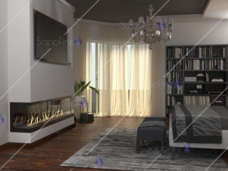 Встраиваемый торцевой очаг 2000 SappFire по цене 83 850 руб.