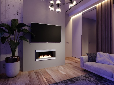 Биокамин "Русский огонь" Модерн 800V встраиваемый с защитным стеклом по цене 30 350 руб.