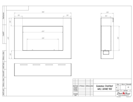 Биокамин SteelHeat WALL GRAND 900 черный, стекло по цене 30 960 руб.